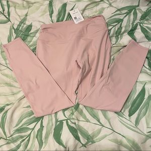 NWT Halara blush pink leggings crossover waistband